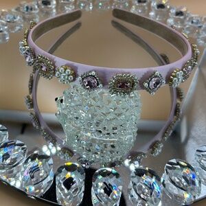 Blush Pink Crystal Headband (as is) Headband Only